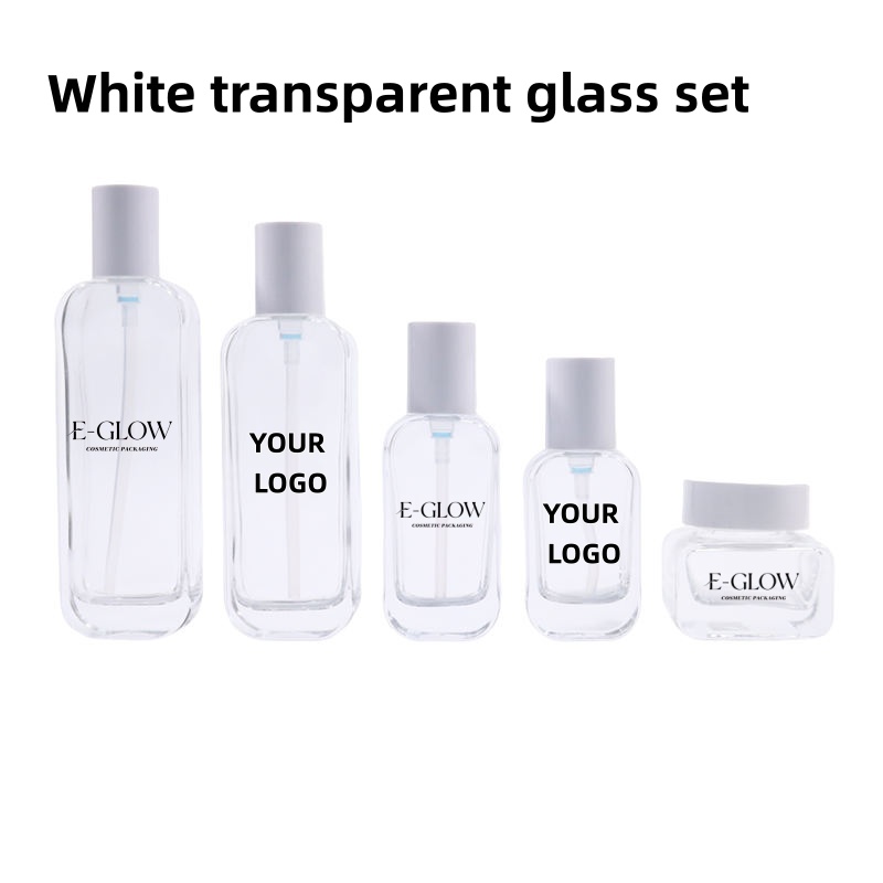 Luxury Skincare Packaging - 【โลโก้แบบกำหนดเอง】1 ชิ้น บรรจุภัณฑ์บำรุงผิวแก้วใสหรูหรา 50 กรัม 100