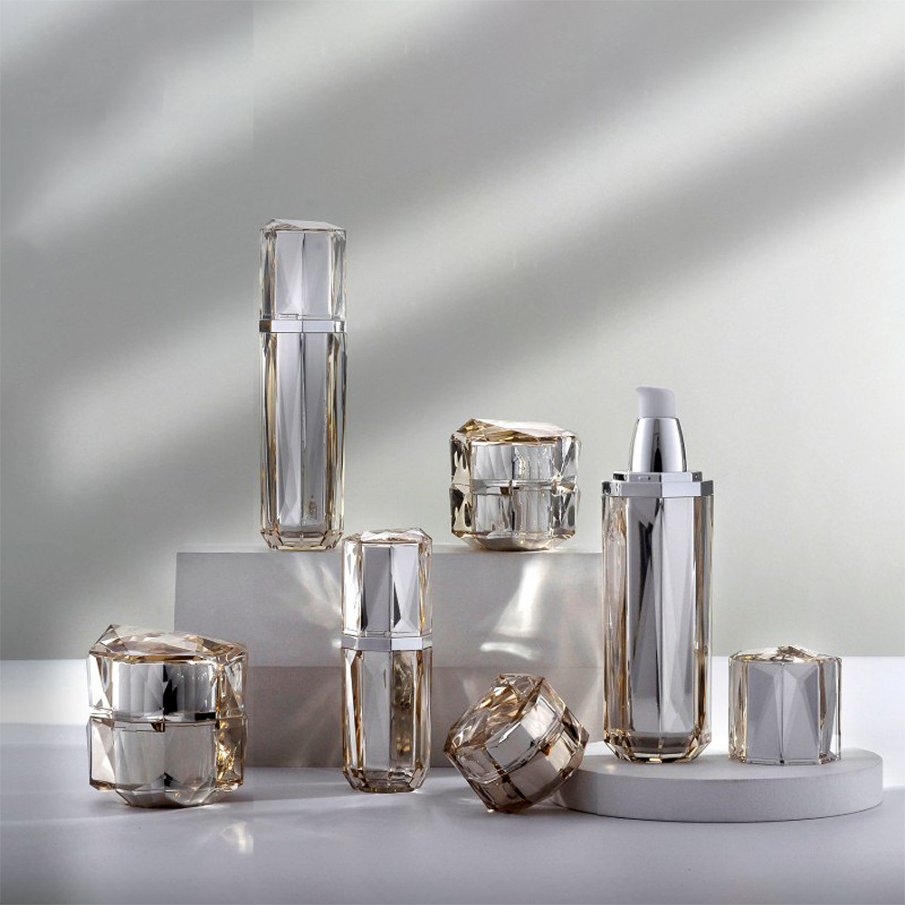 Luxury Skincare Packaging - เติมขวดเปล่า 30/50/100ml เพิร์ลสีขาวอะคริลิค Airless Jar ไม่สม่ําเสมอขวดเครื่องสําอางครีมโลชั่น