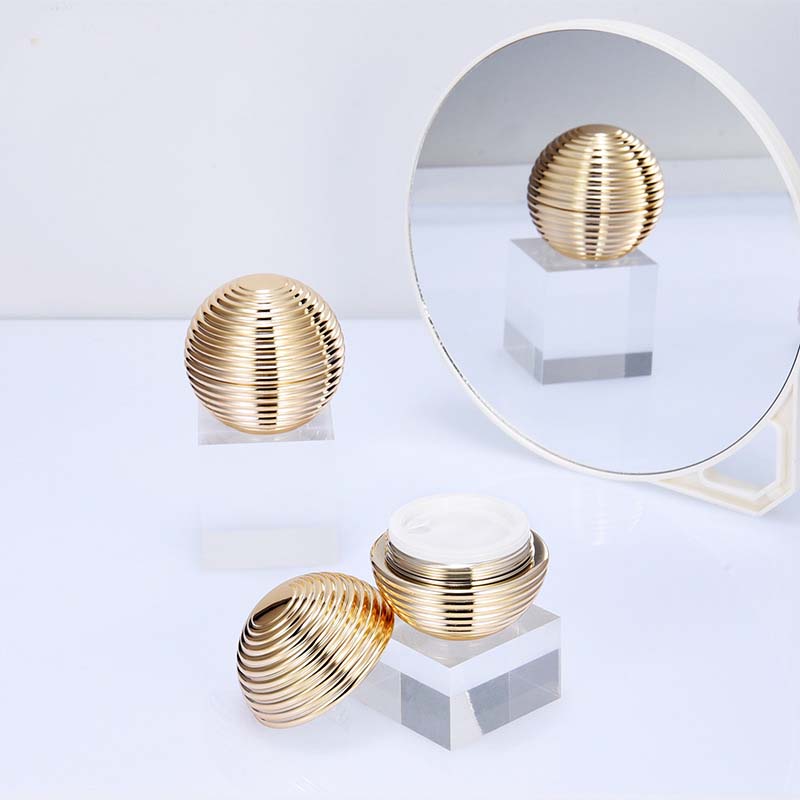 ขวดใส่ครีมอะคริลิกทรงกลมสีเงิน - Luxury Skincare Packaging บทวิจารณ์และราคา
